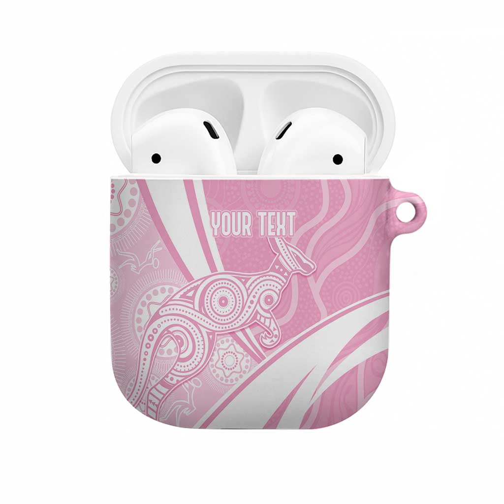 Australia Bowls Personalised Indigenous Pink Round AirPods Case - Aussie Hoodie