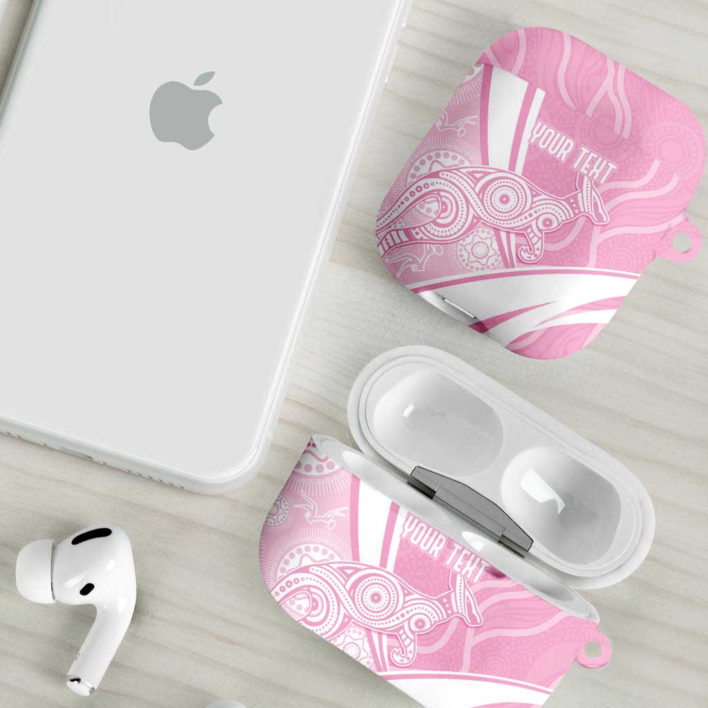 Australia Bowls Personalised Indigenous Pink Round AirPods Case - Aussie Hoodie