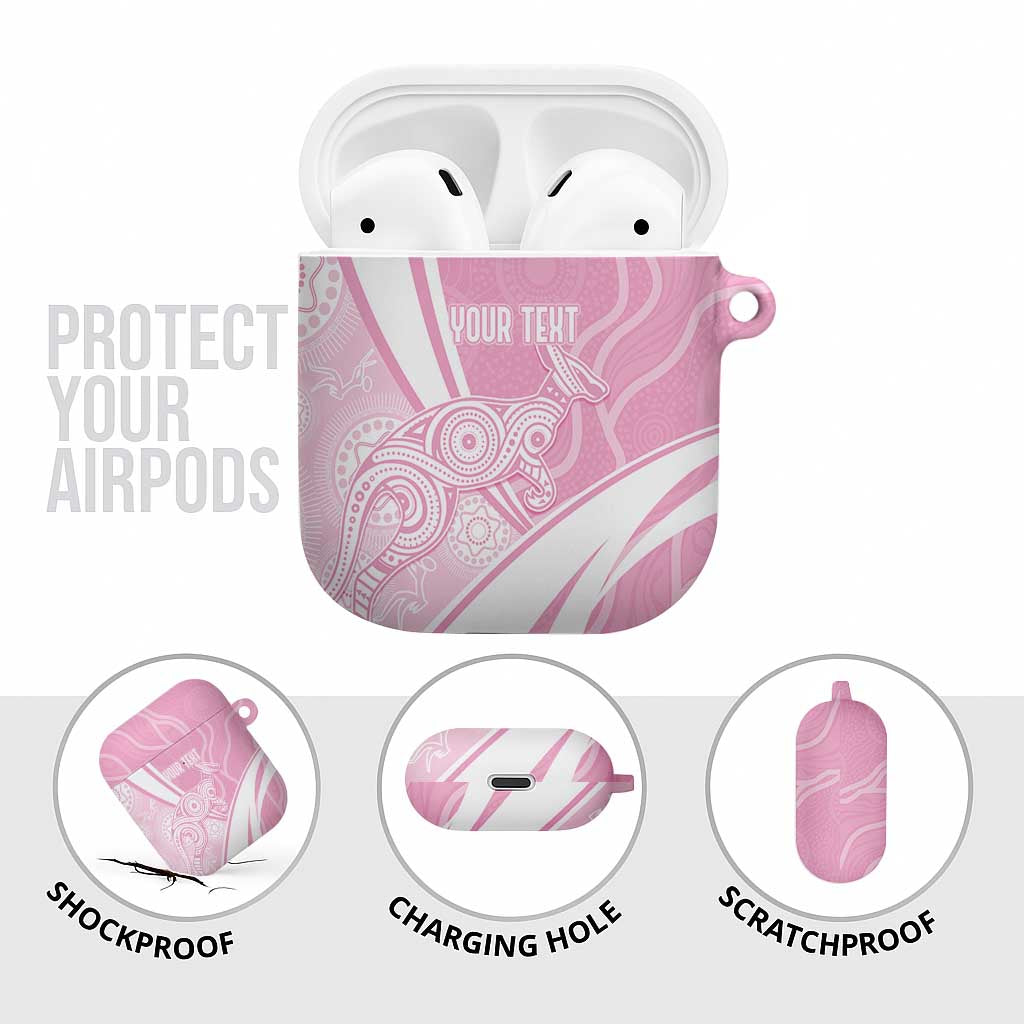 Australia Bowls Personalised Indigenous Pink Round AirPods Case - Aussie Hoodie