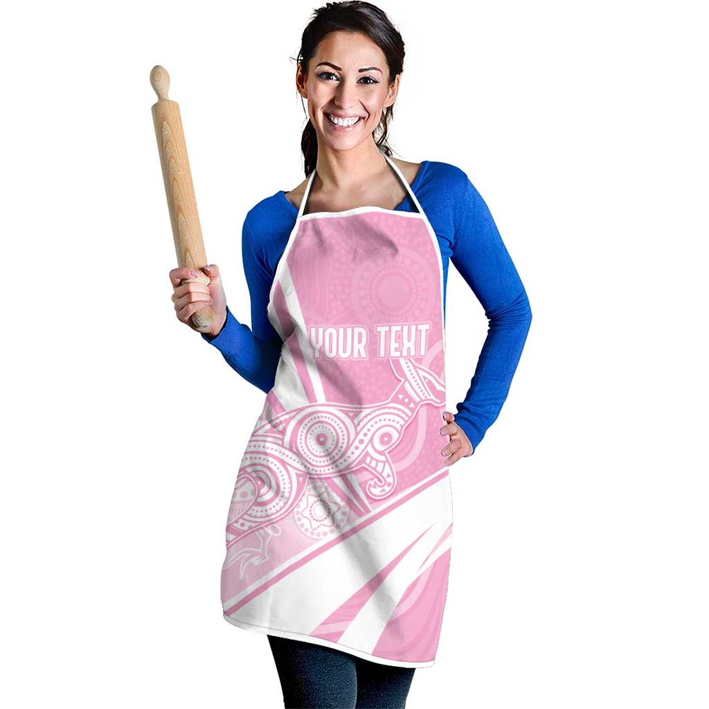 Australia Bowls Personalised Indigenous Pink Round Apron - Aussie Hoodie