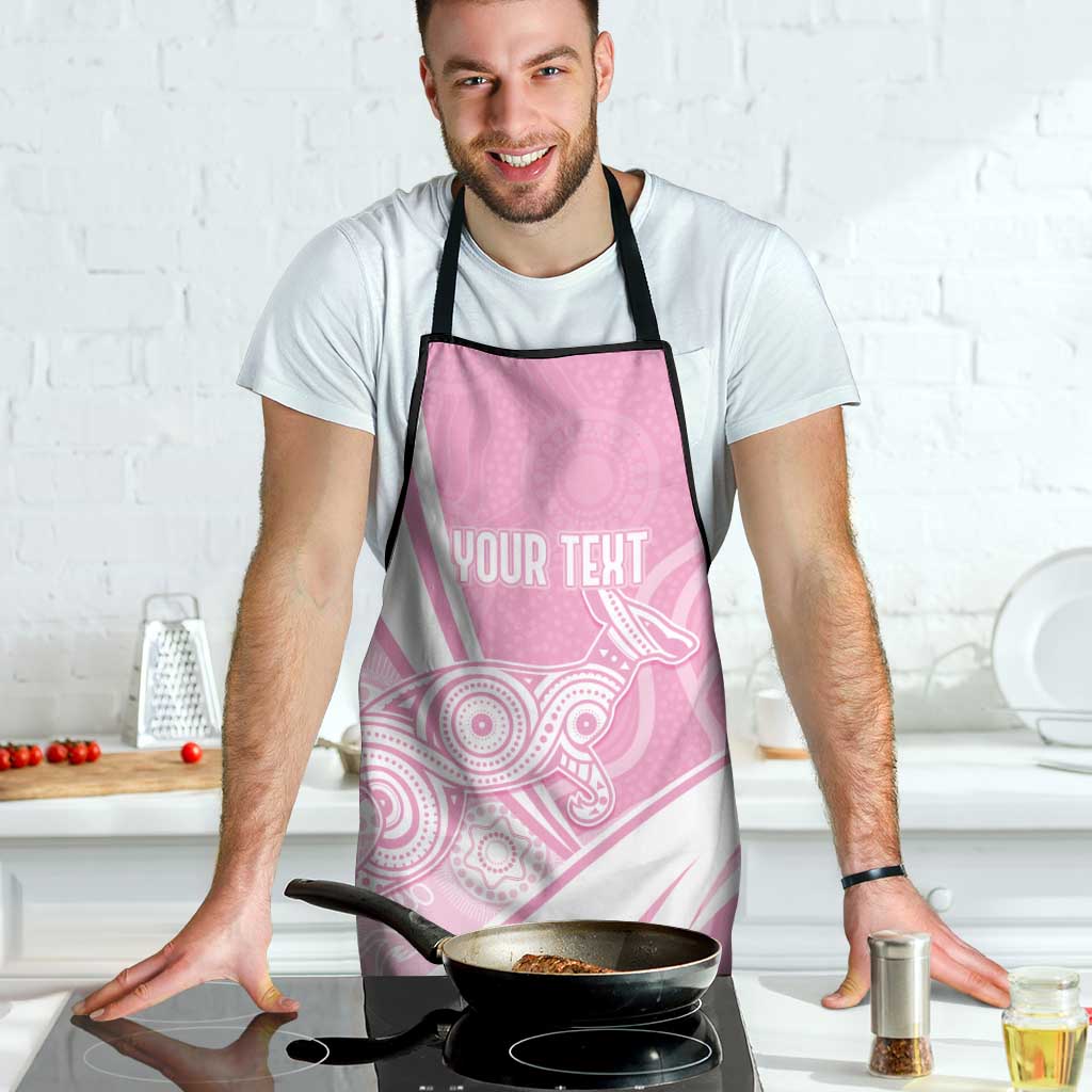 Australia Bowls Personalised Indigenous Pink Round Apron - Aussie Hoodie