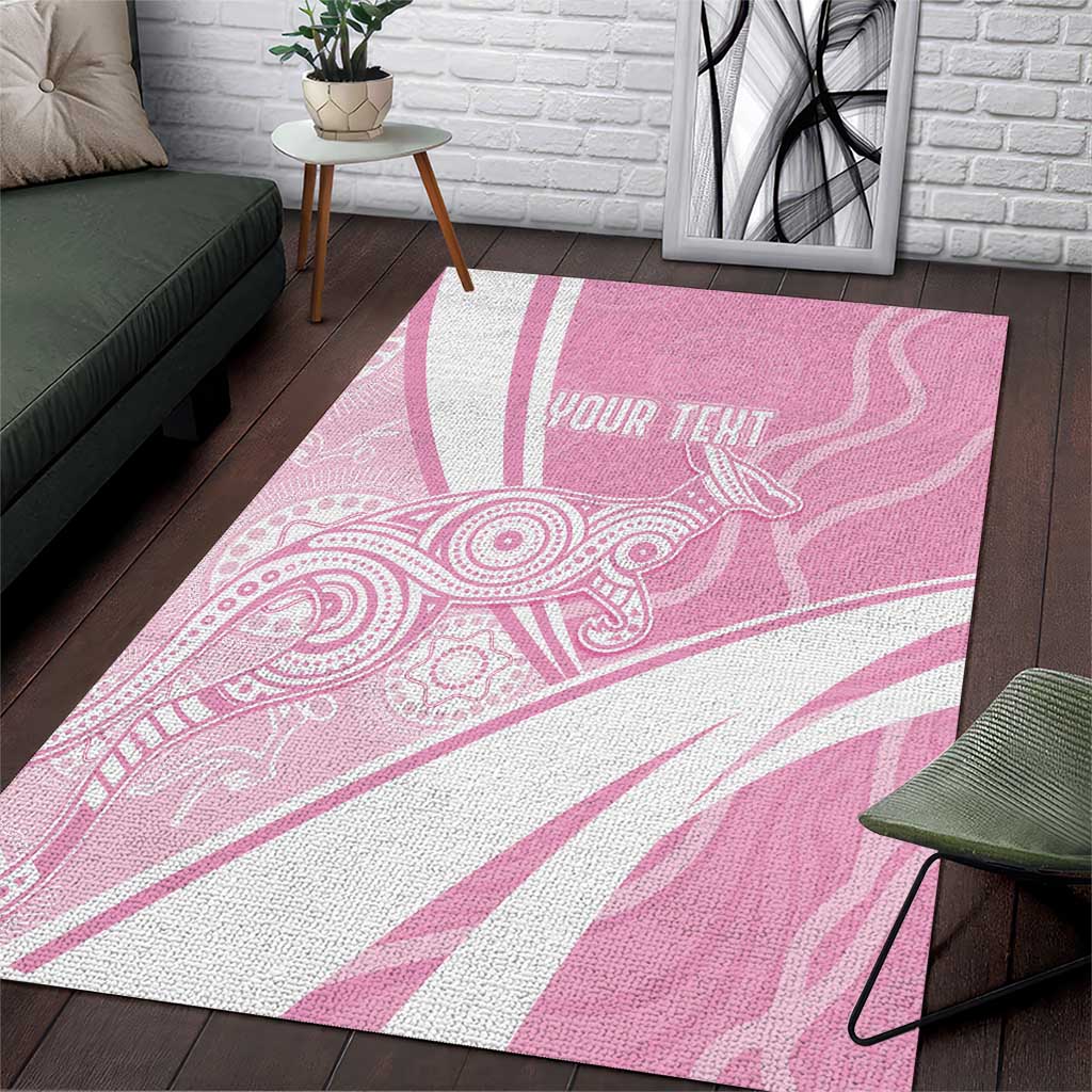 Australia Bowls Personalised Indigenous Pink Round Area Rug - Aussie Hoodie