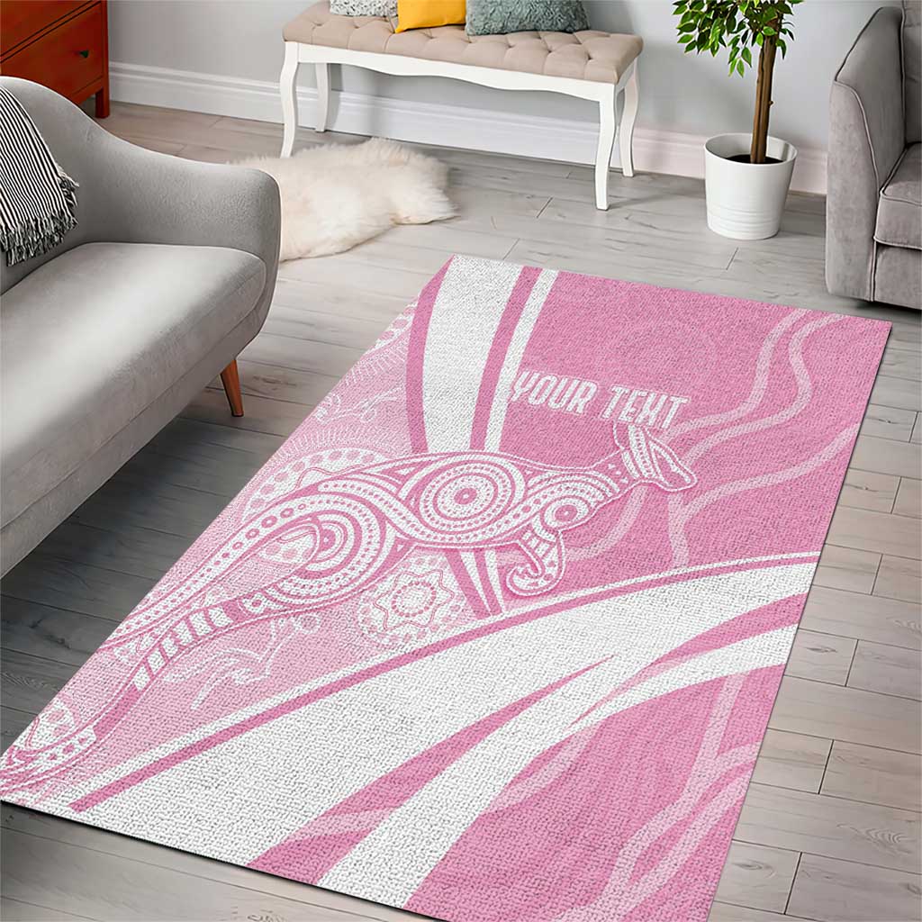 Australia Bowls Personalised Indigenous Pink Round Area Rug - Aussie Hoodie