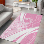 Australia Bowls Personalised Indigenous Pink Round Area Rug - Aussie Hoodie