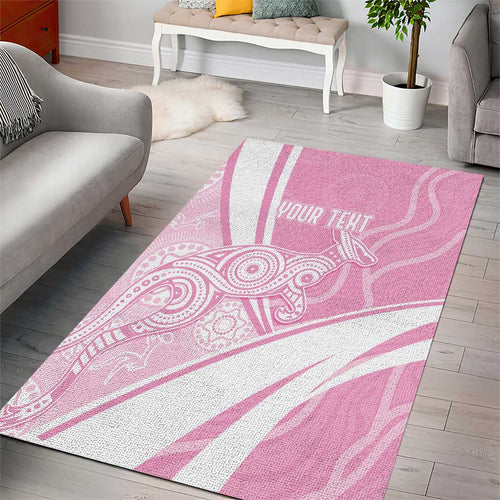Australia Bowls Personalised Indigenous Pink Round Area Rug - Aussie Hoodie