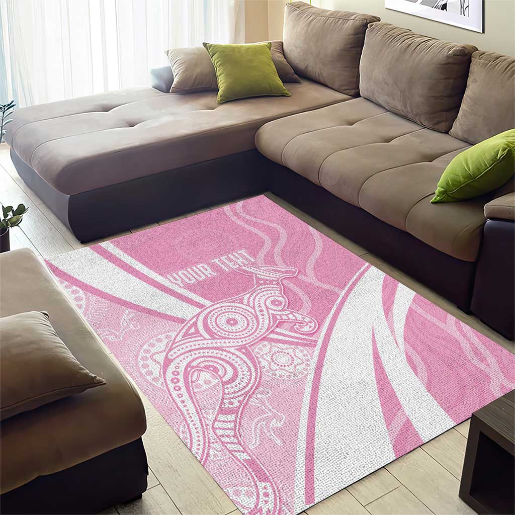 Australia Bowls Personalised Indigenous Pink Round Area Rug - Aussie Hoodie