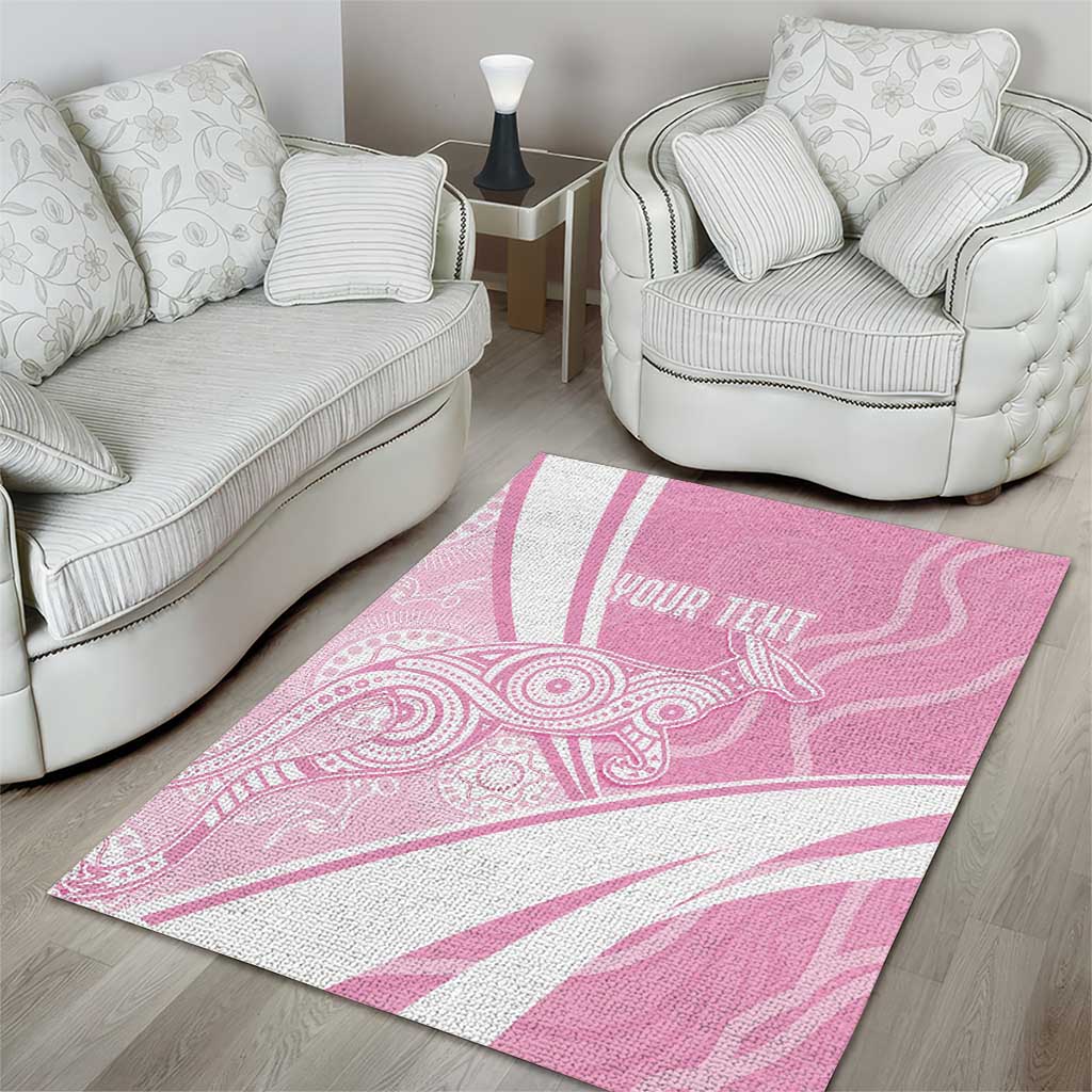 Australia Bowls Personalised Indigenous Pink Round Area Rug - Aussie Hoodie