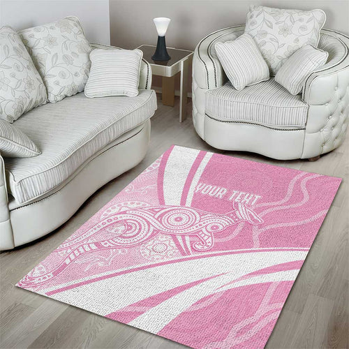 Australia Bowls Personalised Indigenous Pink Round Area Rug - Aussie Hoodie