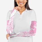Australia Bowls Personalised Indigenous Pink Round Arm Sleeves - Aussie Hoodie