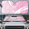 Australia Bowls Personalised Indigenous Pink Round Auto Sun Shade - Aussie Hoodie