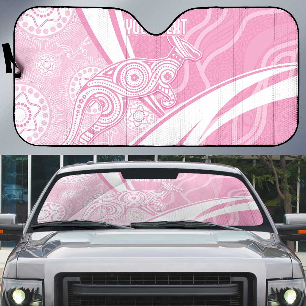 Australia Bowls Personalised Indigenous Pink Round Auto Sun Shade - Aussie Hoodie