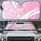 Australia Bowls Personalised Indigenous Pink Round Auto Sun Shade - Aussie Hoodie
