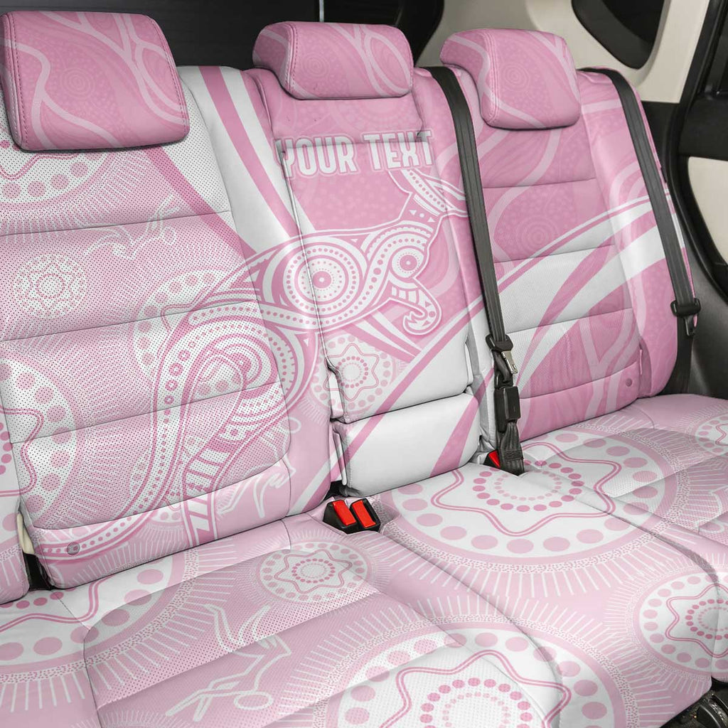 Australia Bowls Personalised Indigenous Pink Round Back Car Seat Cover - Aussie Hoodie