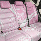 Australia Bowls Personalised Indigenous Pink Round Back Car Seat Cover - Aussie Hoodie