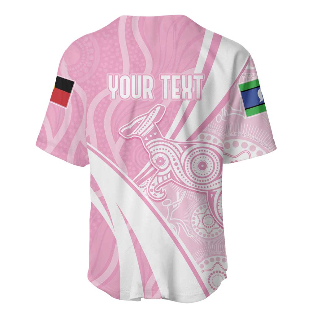Australia Bowls Personalised Indigenous Pink Round Baseball Jersey - Aussie Hoodie