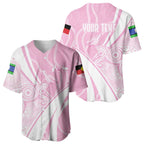 Australia Bowls Personalised Indigenous Pink Round Baseball Jersey - Aussie Hoodie