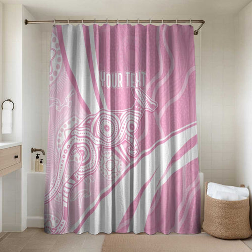 Australia Bowls Personalised Indigenous Pink Round Bathroom Set - Aussie Hoodie