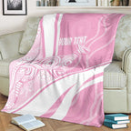 Australia Bowls Personalised Indigenous Pink Round Blanket - Aussie Hoodie