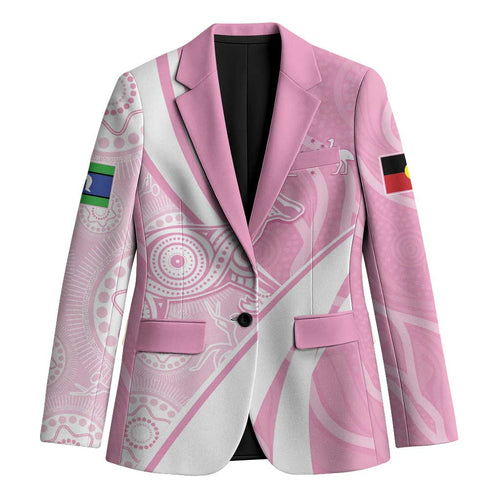 Australia Bowls Personalised Indigenous Pink Round Blazer - Aussie Hoodie