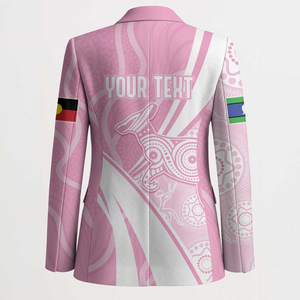 Australia Bowls Personalised Indigenous Pink Round Blazer - Aussie Hoodie