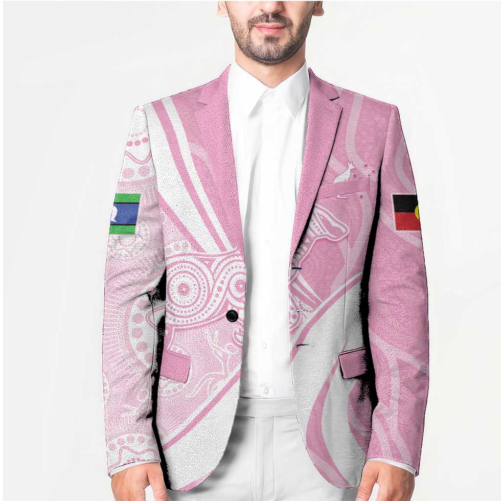 Australia Bowls Personalised Indigenous Pink Round Blazer - Aussie Hoodie