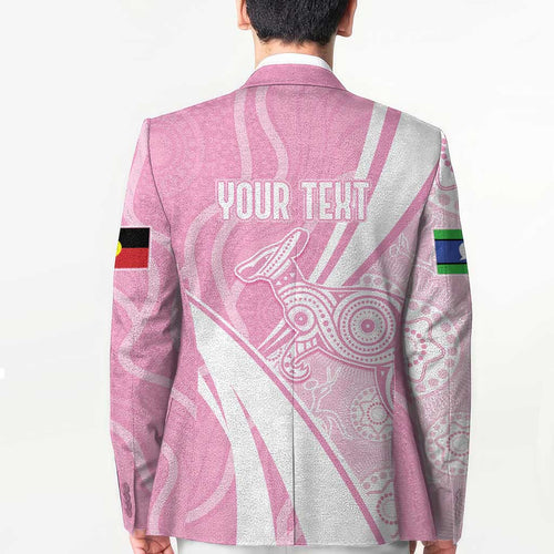 Australia Bowls Personalised Indigenous Pink Round Blazer - Aussie Hoodie