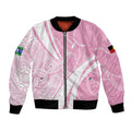 Australia Bowls Personalised Indigenous Pink Round Bomber Jacket - Aussie Hoodie