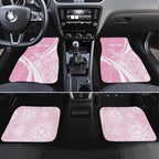 Australia Bowls Personalised Indigenous Pink Round Car Mats - Aussie Hoodie