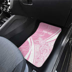 Australia Bowls Personalised Indigenous Pink Round Car Mats - Aussie Hoodie