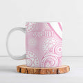 Australia Bowls Personalised Indigenous Pink Round Ceramic Mug - Aussie Hoodie