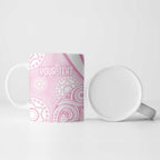 Australia Bowls Personalised Indigenous Pink Round Ceramic Mug - Aussie Hoodie
