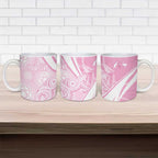 Australia Bowls Personalised Indigenous Pink Round Ceramic Mug - Aussie Hoodie
