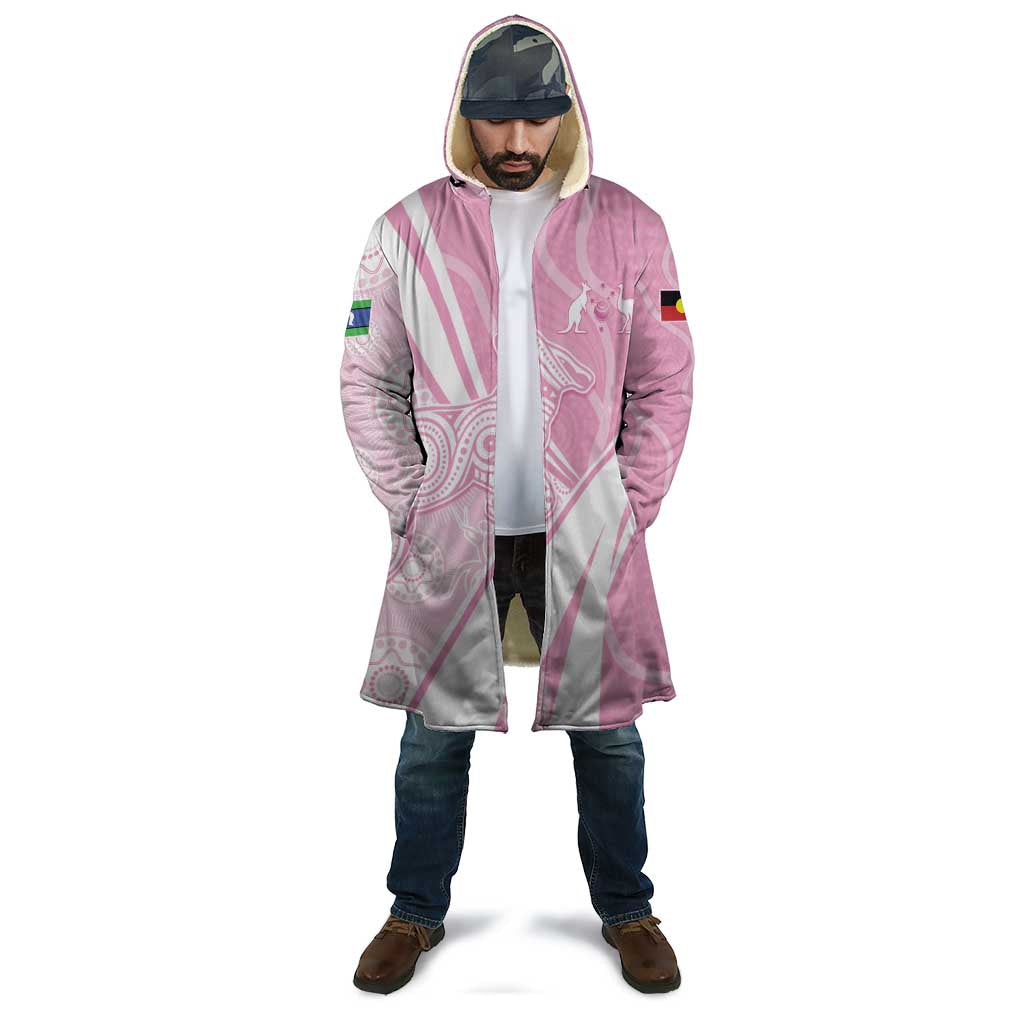 Australia Bowls Personalised Indigenous Pink Round Cloak - Aussie Hoodie