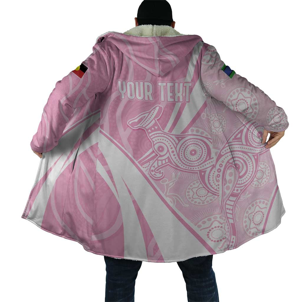 Australia Bowls Personalised Indigenous Pink Round Cloak - Aussie Hoodie