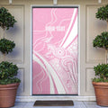 Australia Bowls Personalised Indigenous Pink Round Door Cover - Aussie Hoodie