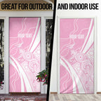 Australia Bowls Personalised Indigenous Pink Round Door Cover - Aussie Hoodie