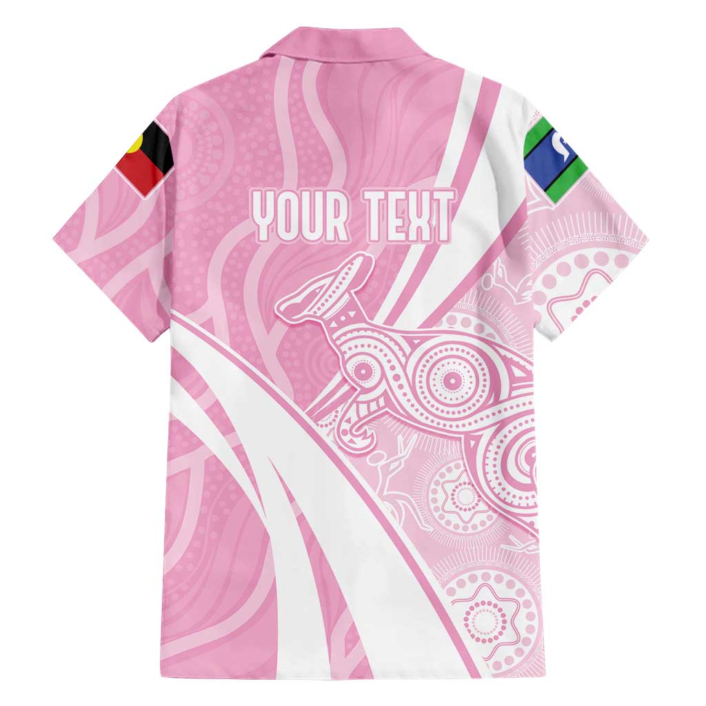 Australia Bowls Personalised Indigenous Pink Round Family Matching Off Shoulder Short Dress and Hawaiian Shirt - Aussie Hoodie