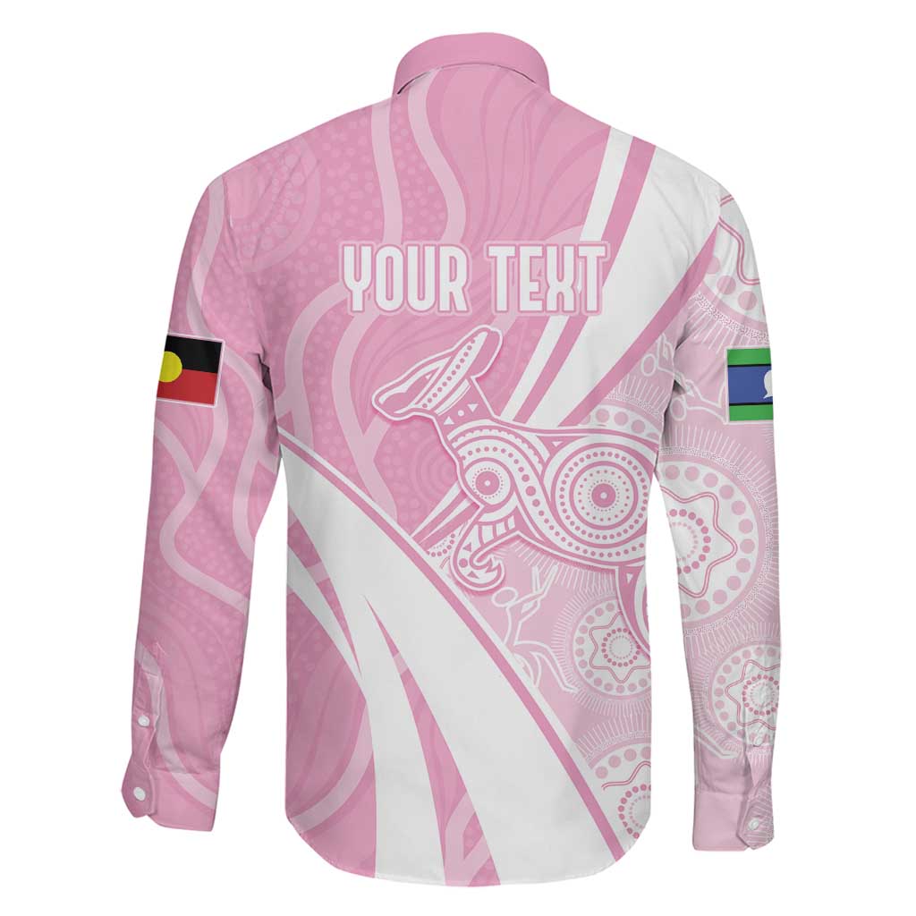 Australia Bowls Personalised Indigenous Pink Round Family Matching Off Shoulder Short Dress and Hawaiian Shirt - Aussie Hoodie