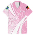 Australia Bowls Personalised Indigenous Pink Round Family Matching Summer Maxi Dress and Hawaiian Shirt - Aussie Hoodie