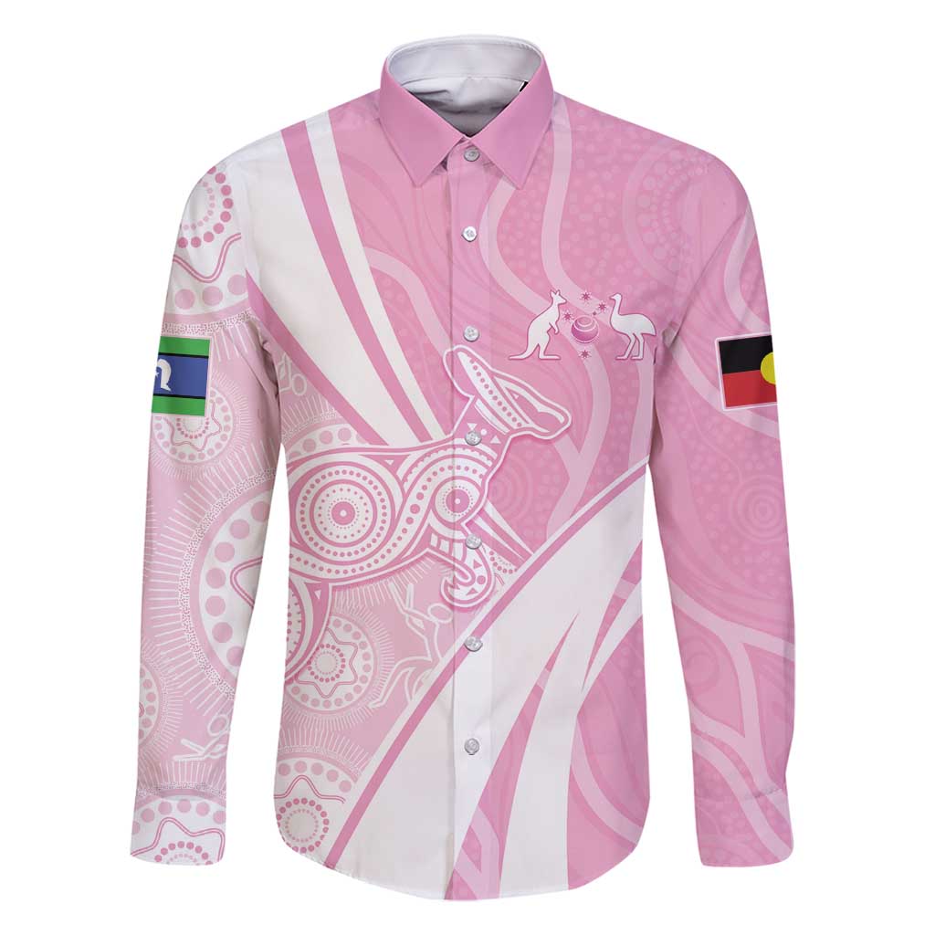 Australia Bowls Personalised Indigenous Pink Round Family Matching Summer Maxi Dress and Hawaiian Shirt - Aussie Hoodie