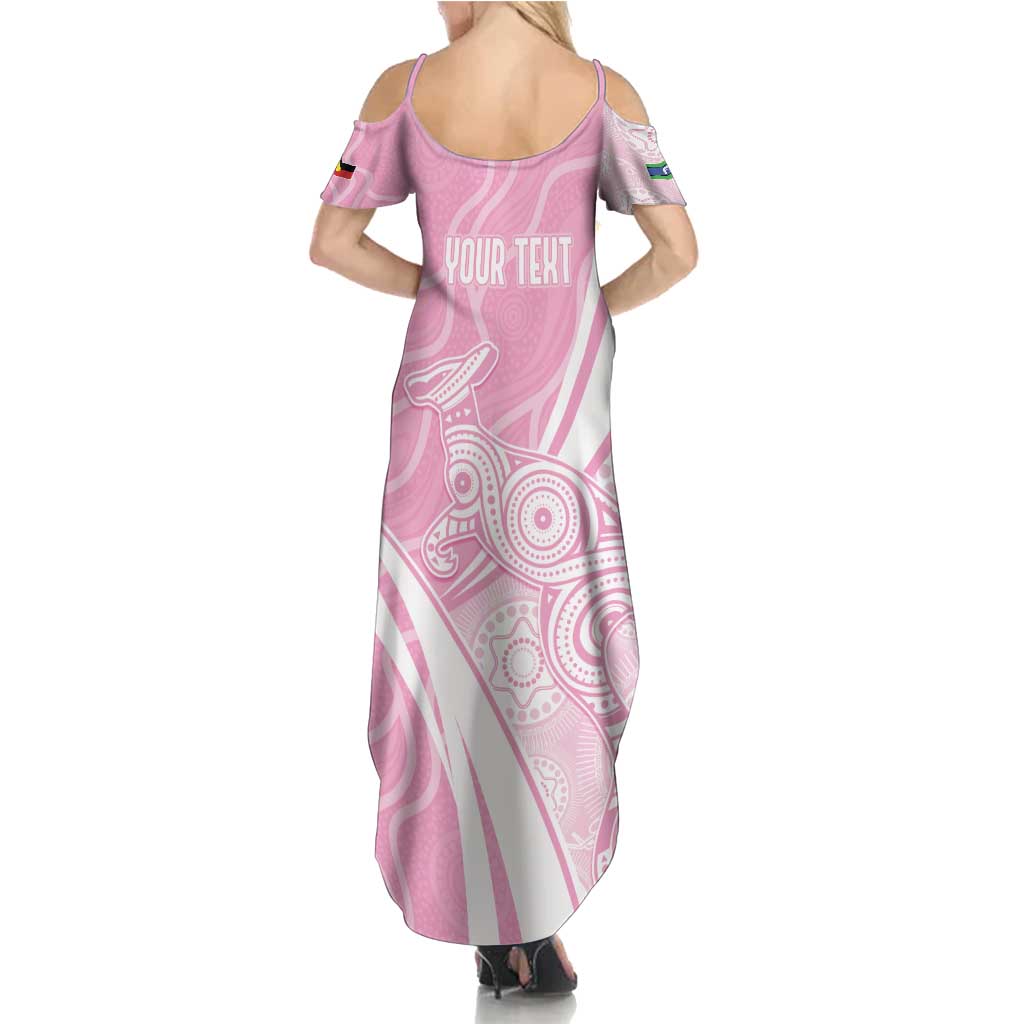 Australia Bowls Personalised Indigenous Pink Round Family Matching Summer Maxi Dress and Hawaiian Shirt - Aussie Hoodie