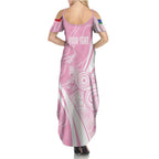 Australia Bowls Personalised Indigenous Pink Round Family Matching Summer Maxi Dress and Hawaiian Shirt - Aussie Hoodie