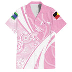 Australia Bowls Personalised Indigenous Pink Round Family Matching Tank Maxi Dress and Hawaiian Shirt - Aussie Hoodie