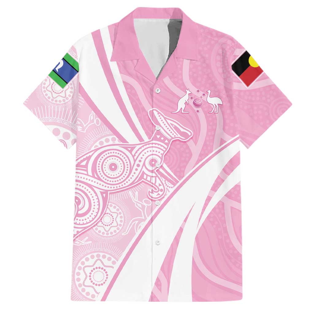 Australia Bowls Personalised Indigenous Pink Round Family Matching Tank Maxi Dress and Hawaiian Shirt - Aussie Hoodie