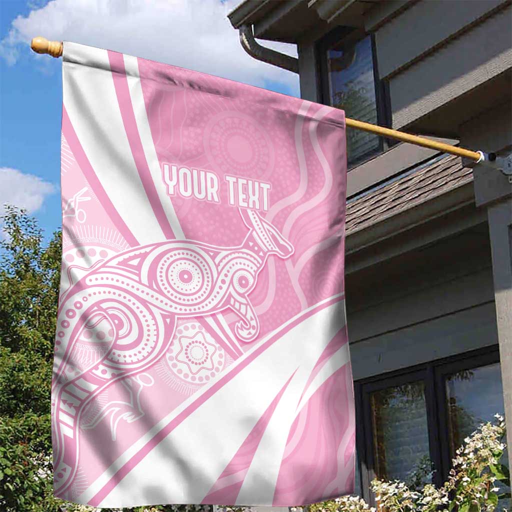 Australia Bowls Personalised Indigenous Pink Round Garden Flag - Aussie Hoodie