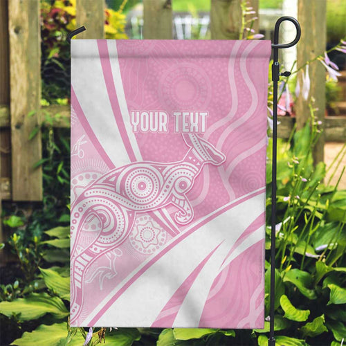 Australia Bowls Personalised Indigenous Pink Round Garden Flag - Aussie Hoodie