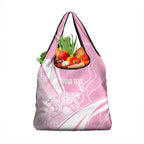 Australia Bowls Personalised Indigenous Pink Round Grocery Bag - Aussie Hoodie