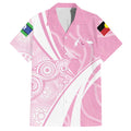 Australia Bowls Personalised Indigenous Pink Round Hawaiian Shirt - Aussie Hoodie