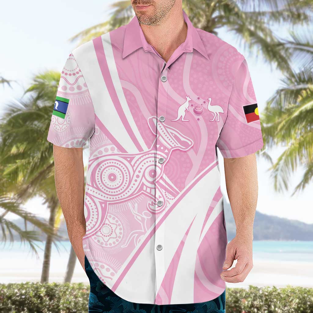 Australia Bowls Personalised Indigenous Pink Round Hawaiian Shirt - Aussie Hoodie