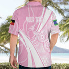 Australia Bowls Personalised Indigenous Pink Round Hawaiian Shirt - Aussie Hoodie
